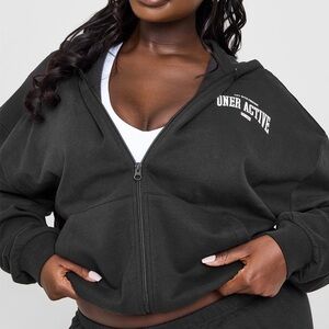 Oner active LIGHTWEIGHT ZIP UP HOODIE WITH ATHLETIC GRAPHIC